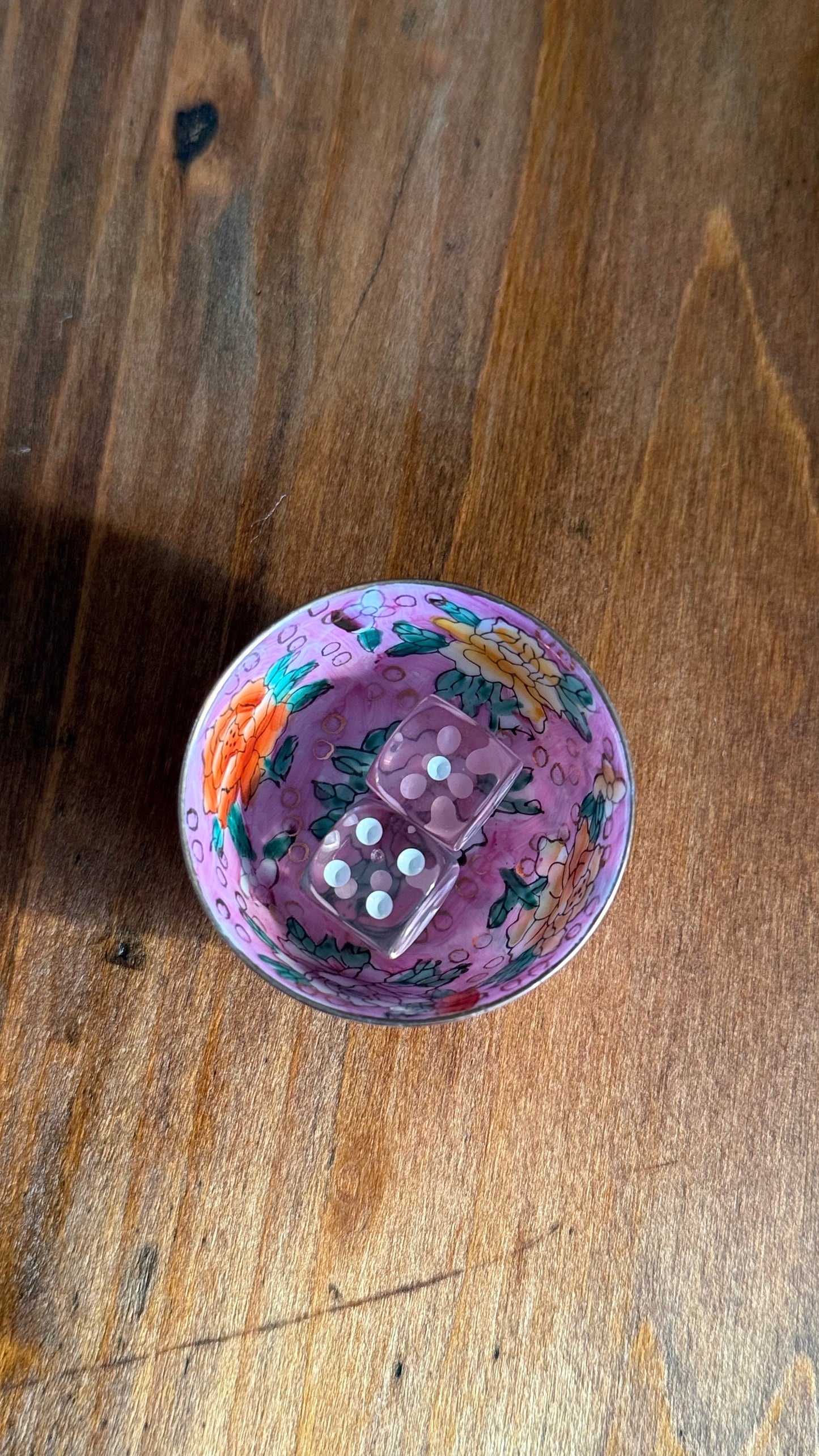 Vintage Mini Pink Floral Bowl
