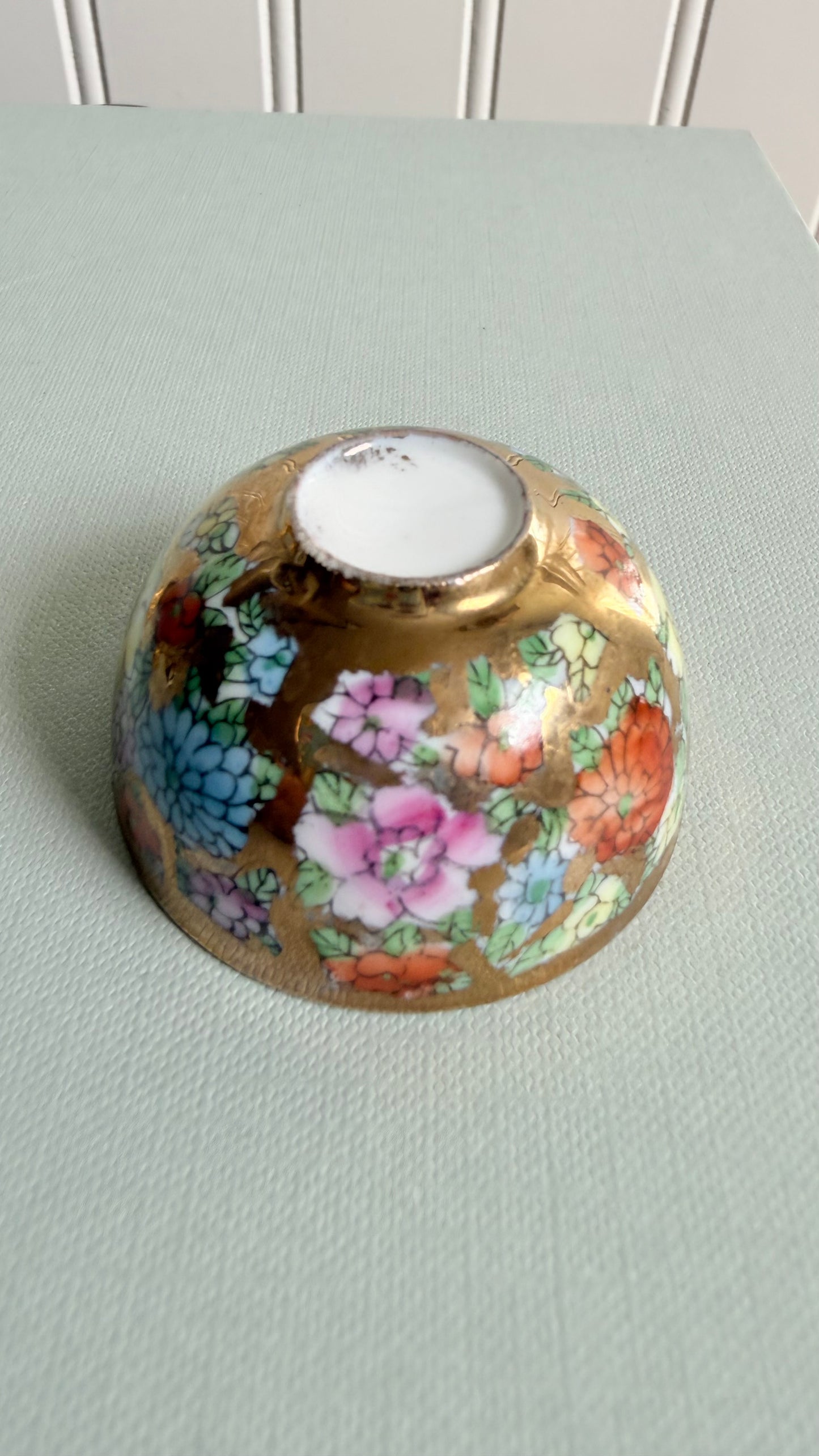 Vintage Mini Millefleur Woman & Cherry Blossoms Bowl