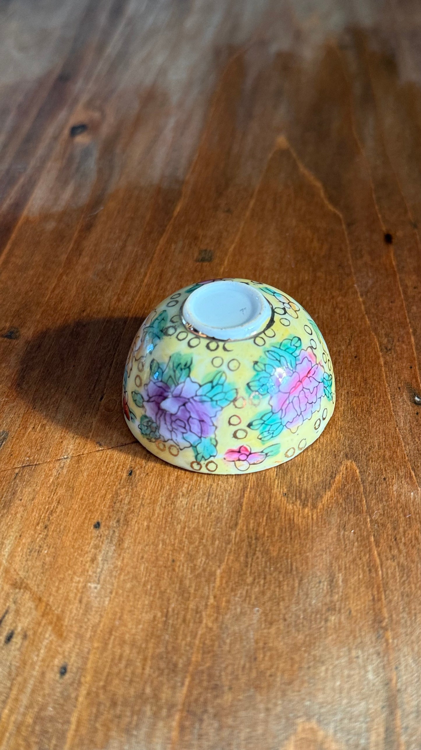 Vintage Mini Yellow Floral Bowl