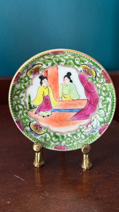 Vintage Chinese Rose Mandarin Butter Pat