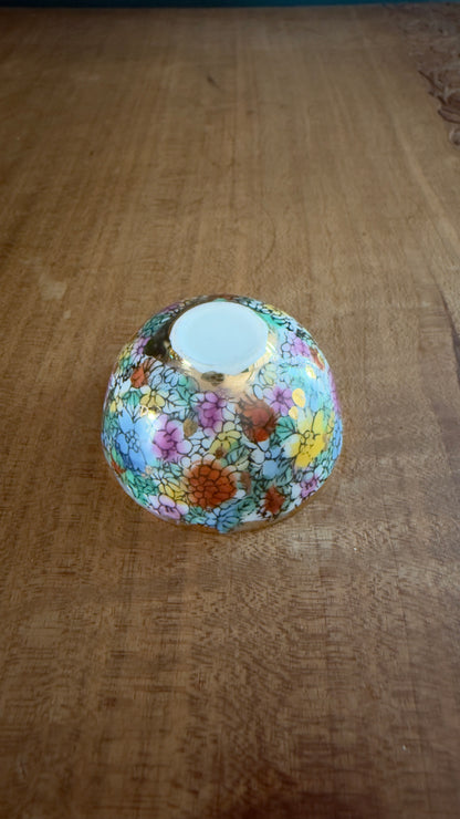 Vintage Mini Chinese Bowl with Butterflies