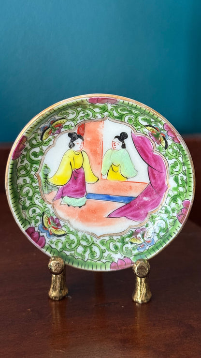Vintage Chinese Rose Mandarin Butter Pat