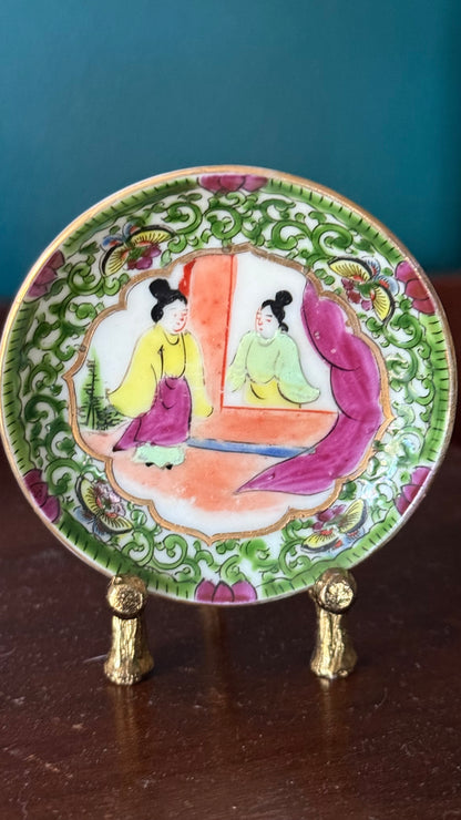 Vintage Chinese Rose Mandarin Butter Pat