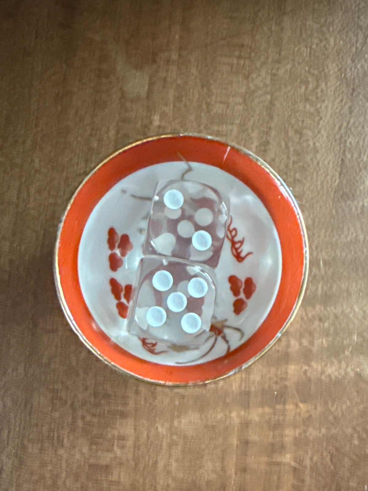Vintage Orange/Red Mini Dragon Bowl