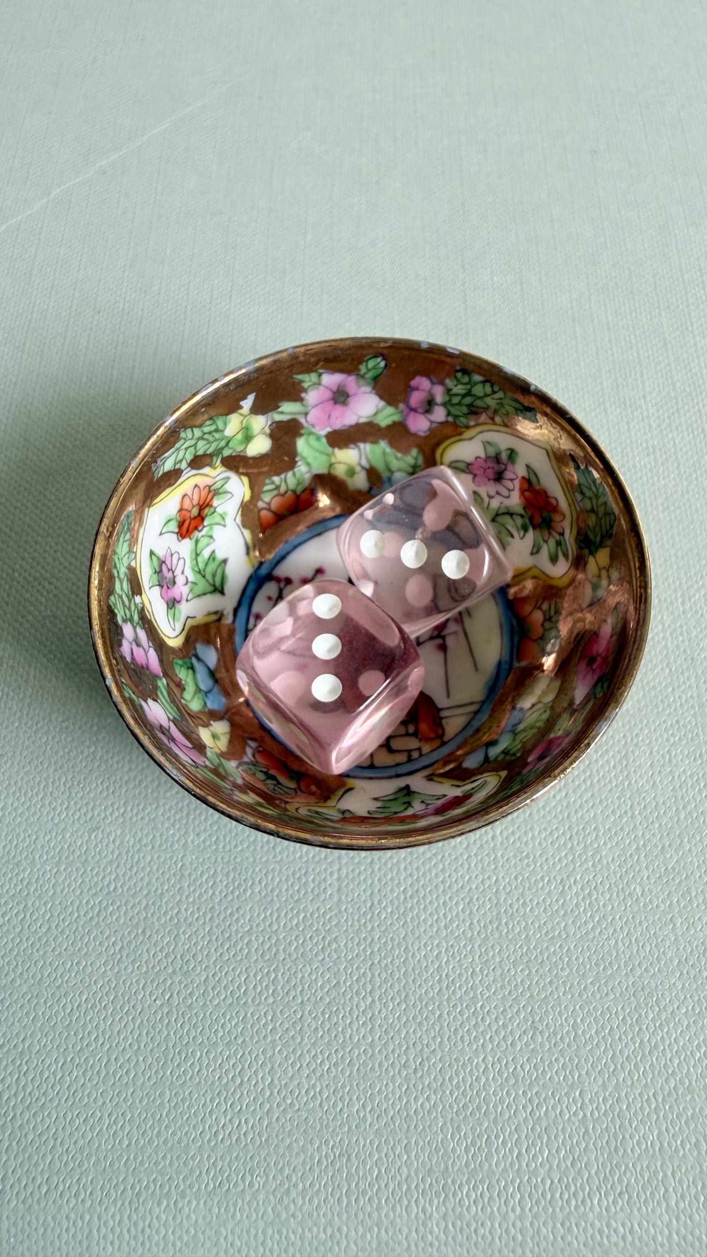 Vintage Mini Millefleur Woman & Cherry Blossoms Bowl