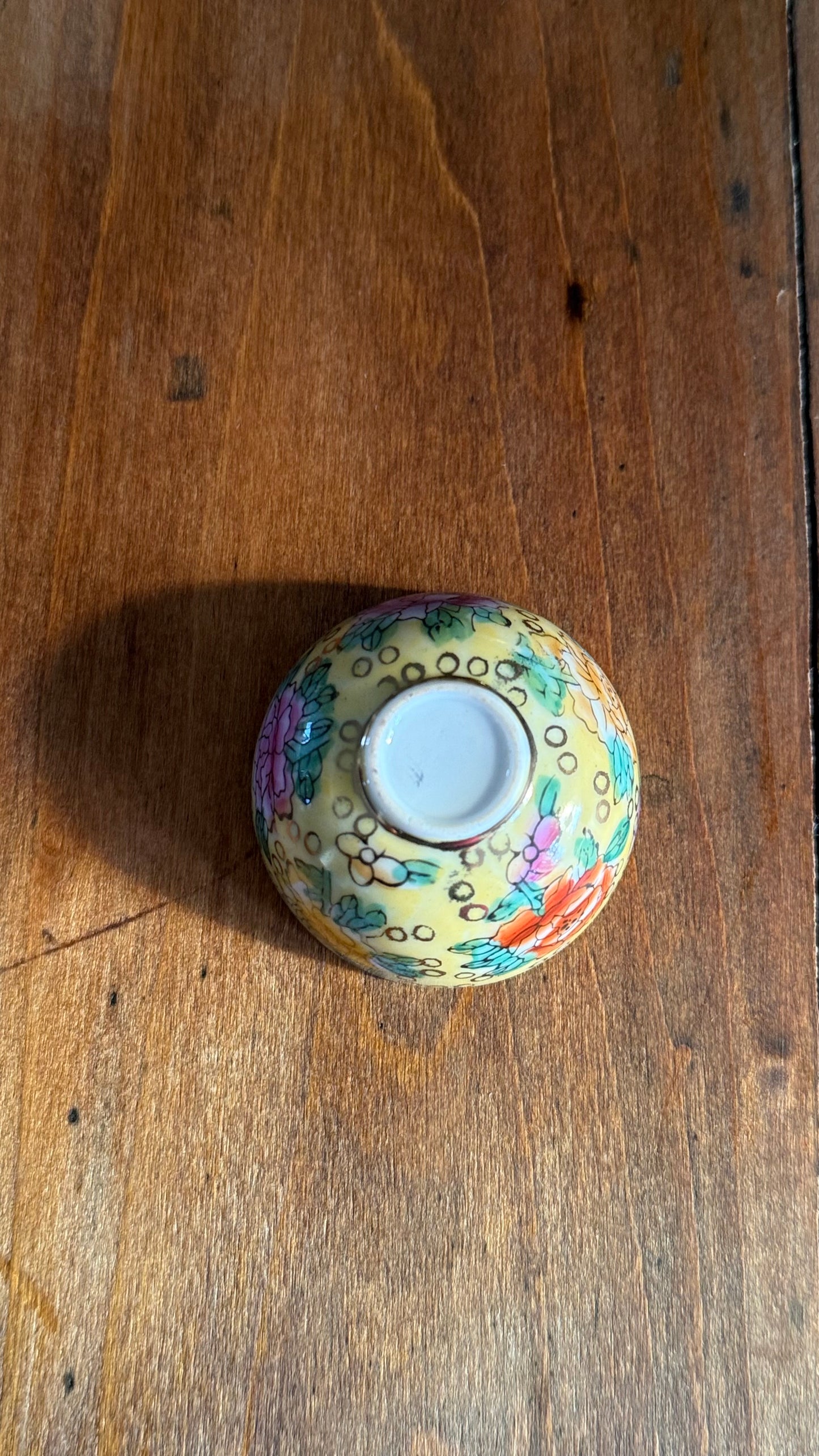 Vintage Mini Yellow Floral Bowl