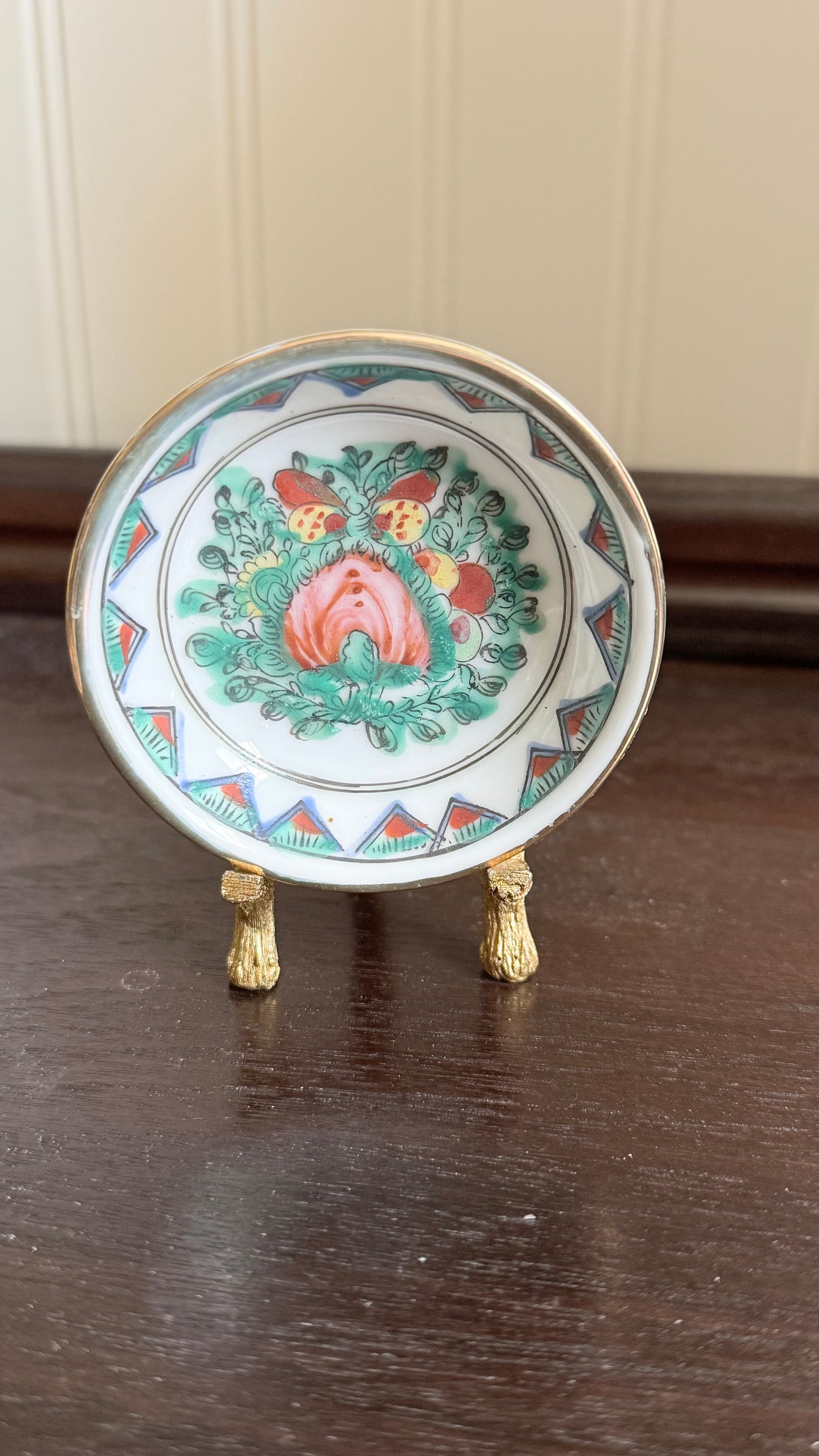 Small Vintage Rose Canton Bowl