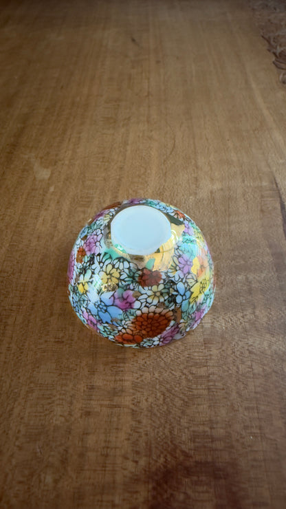 Vintage Mini Chinese Bowl with Butterflies