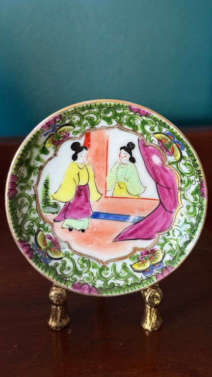 Vintage Chinese Rose Mandarin Butter Pat