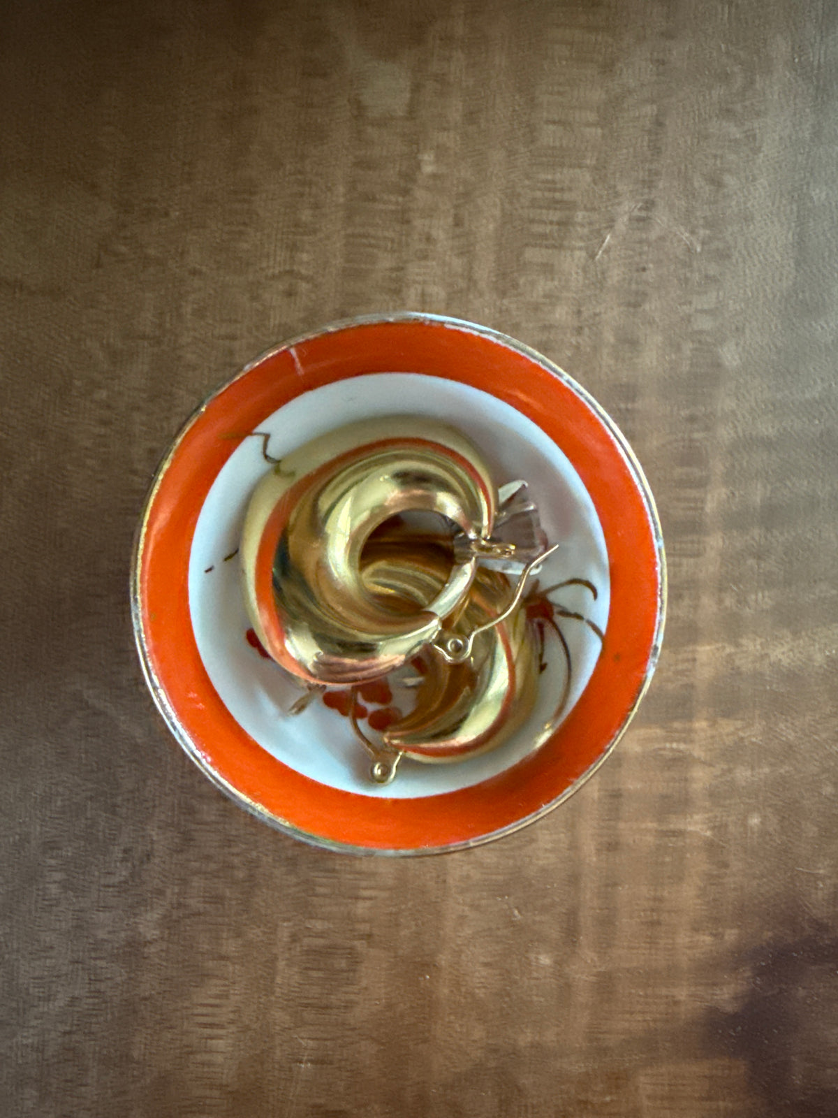 Vintage Orange/Red Mini Dragon Bowl