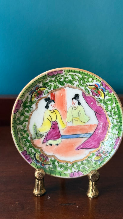 Vintage Chinese Rose Mandarin Butter Pat