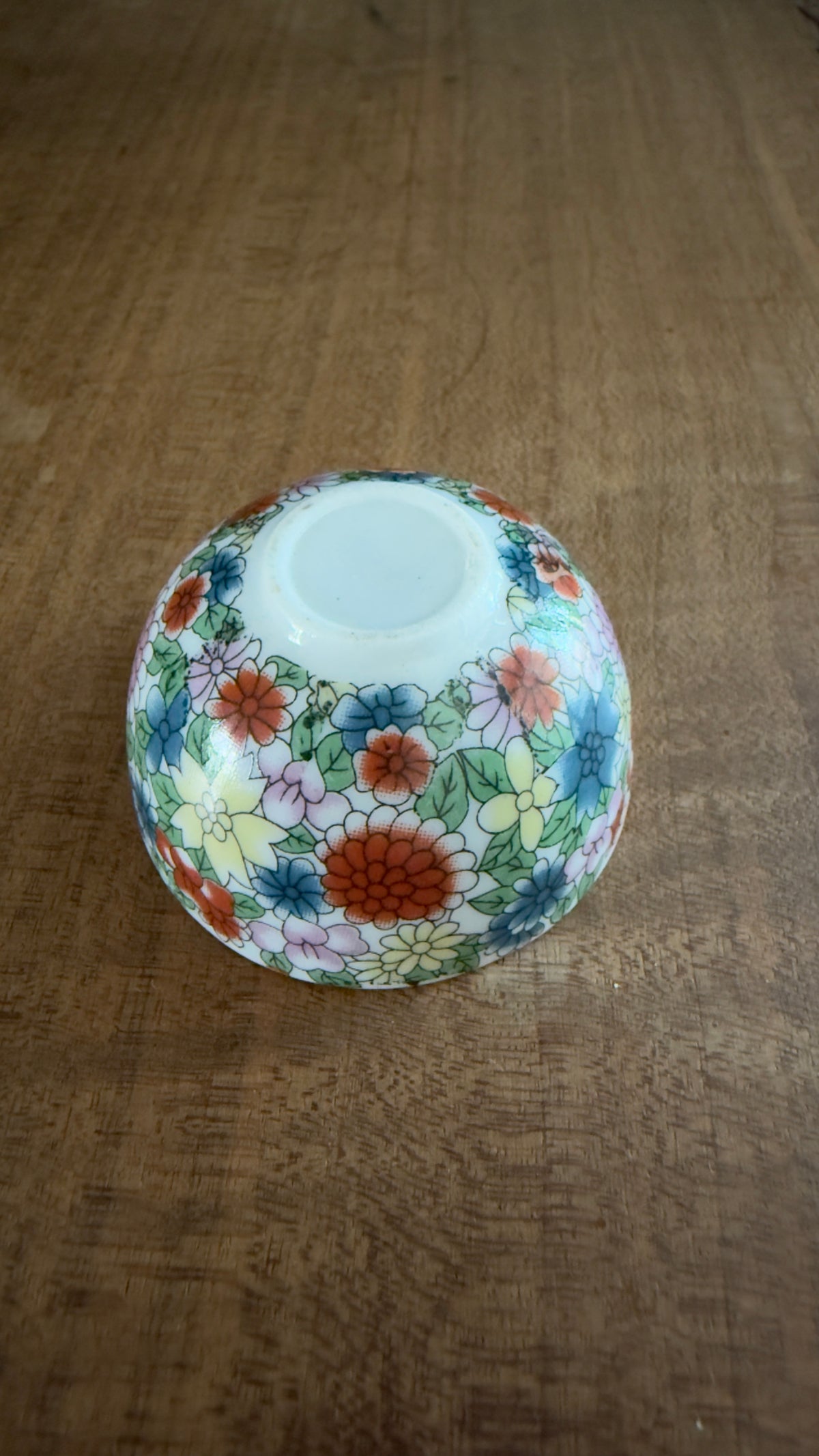 Vintage Mini Bowl with Woman Standing