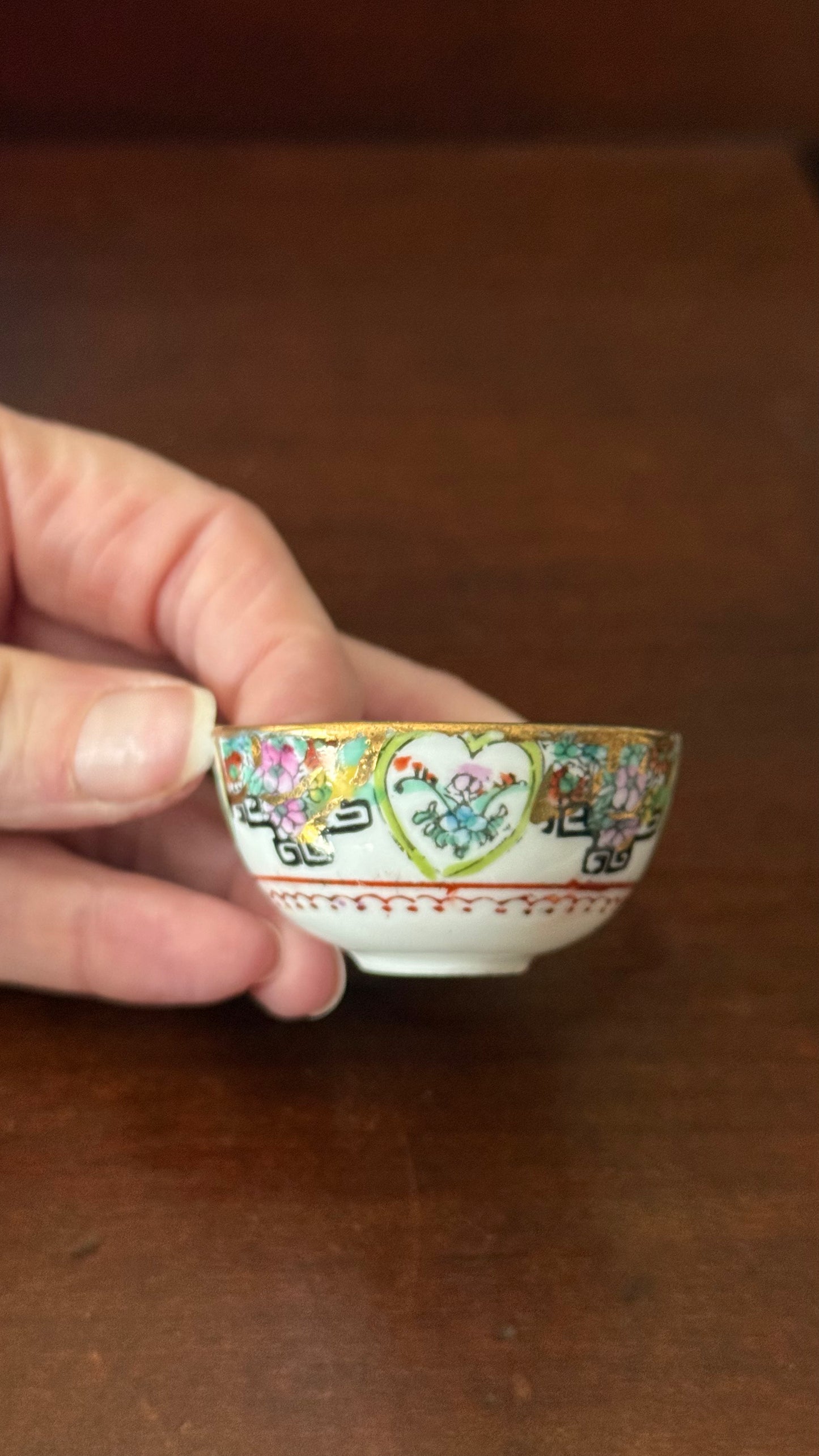 Vintage Chinoiserie Mini Bowl – God of Longevity