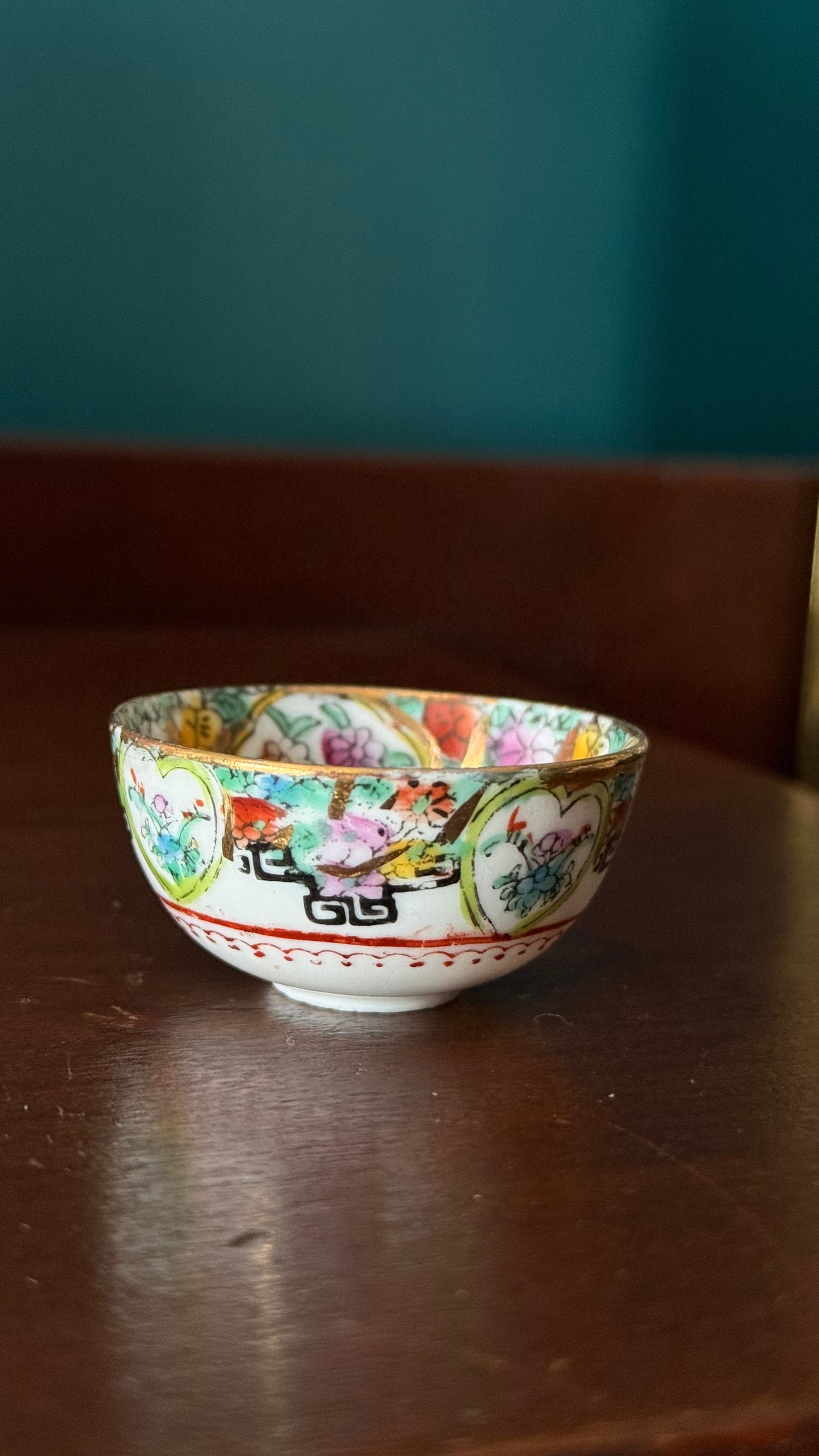 Vintage Chinoiserie Mini Bowl – God of Longevity