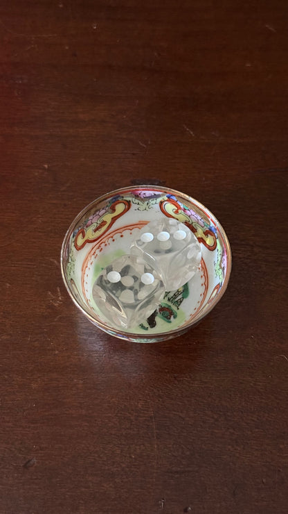 Vintage Chinoiserie Mini Bowl – Two Pandas