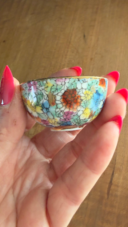 Vintage Cherry Blossom Miniature Bowl