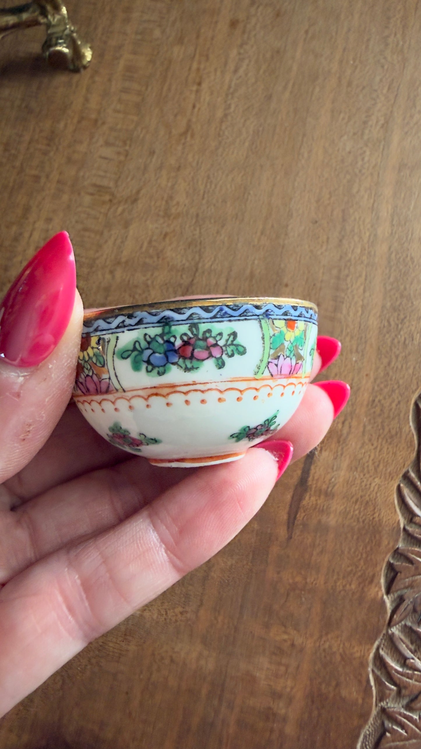 Vintage Miniature Standing Panda Bowl