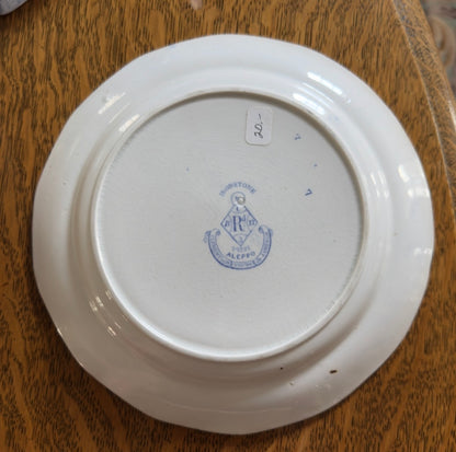Antique Blue and White Aleppo Transferware Plate