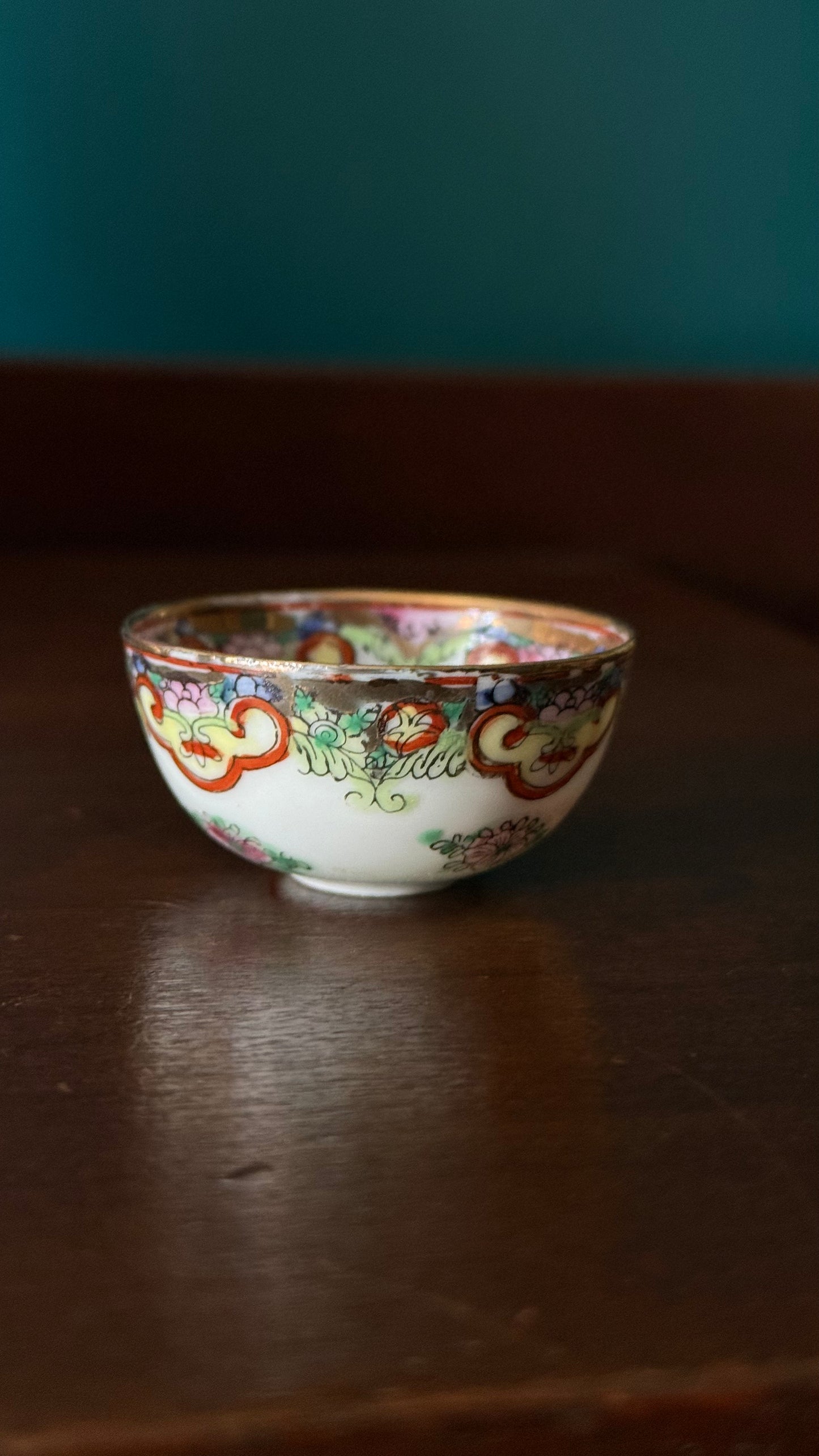 Vintage Chinoiserie Mini Bowl – Two Pandas