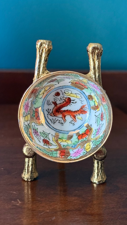 Vintage Millefleur & Dragon Mini Bowl