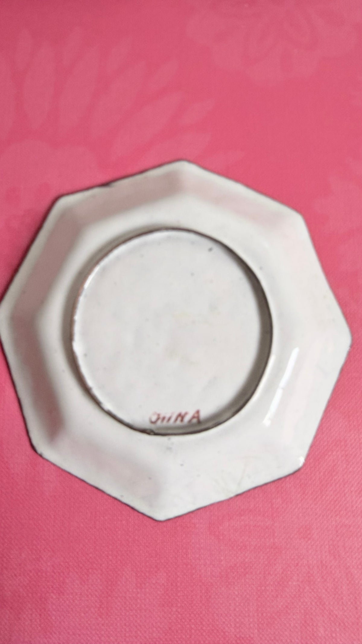 Vintage Famille Rose Enamel Pin Dish