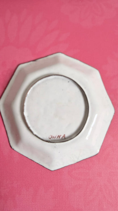 Vintage Famille Rose Enamel Pin Dish