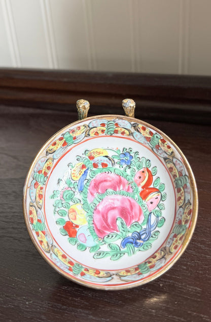 Small Vintage Rose Canton Bowl