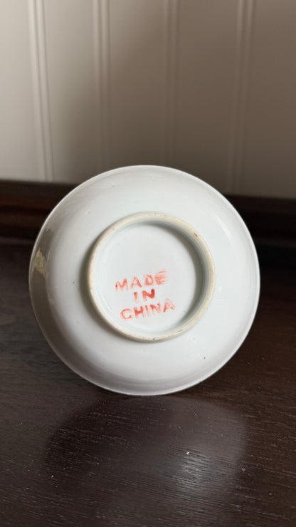 Small Vintage Rose Canton Bowl