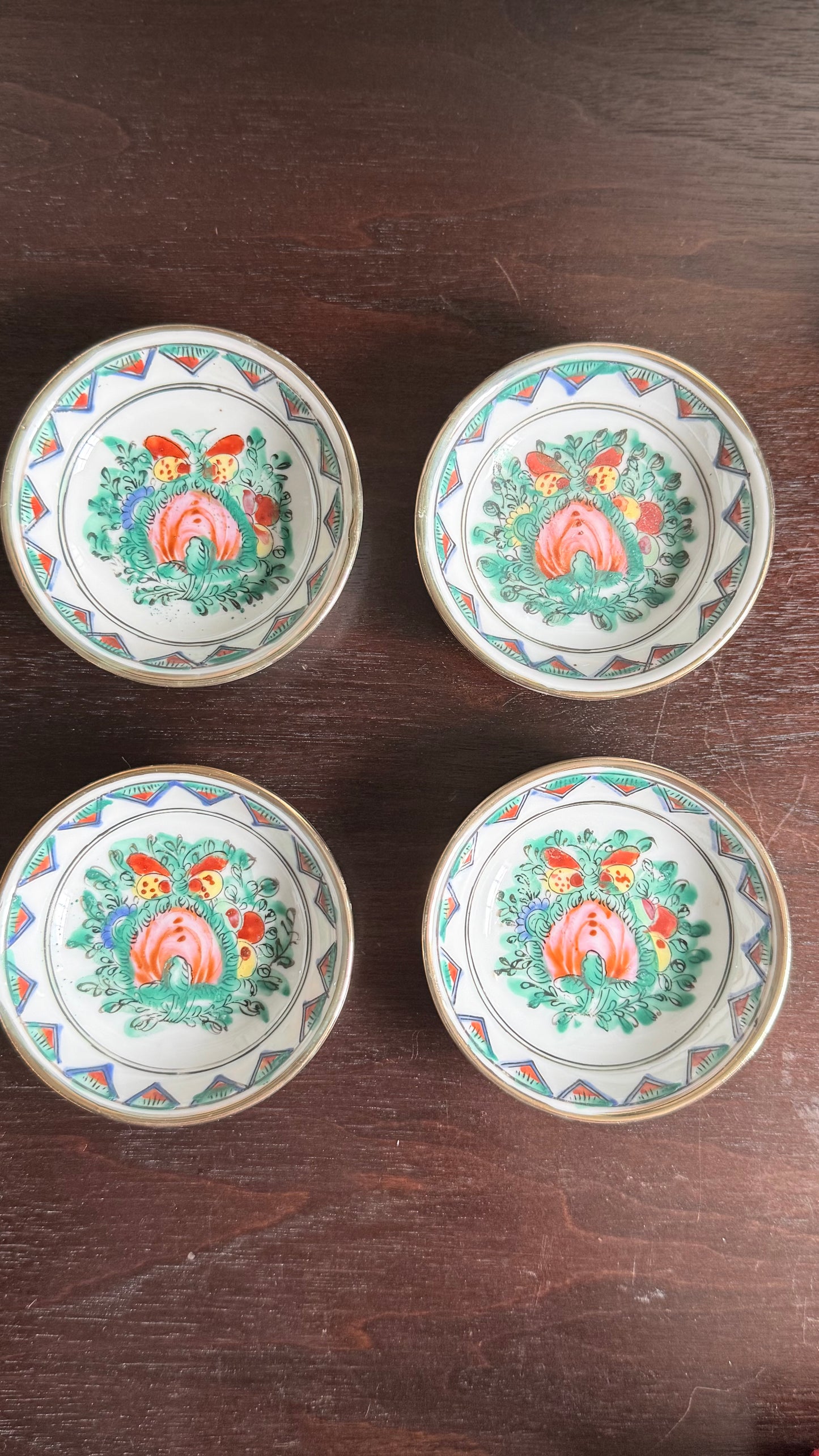 Small Vintage Rose Canton Bowl
