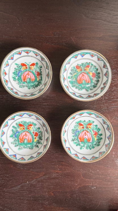Small Vintage Rose Canton Bowl